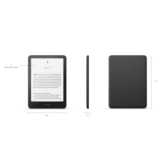 Электронная книга Amazon Kindle Paperwhite (2024) 12th Gen 7" 32Гб, Черная
