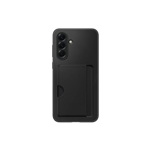 Силиконовый чехол с карманом для карт для Samsung A36 Черный
