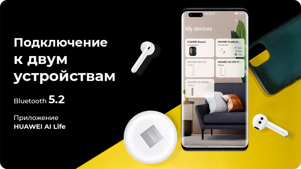 Беспроводные наушники Huawei FreeBuds 4 Белые
